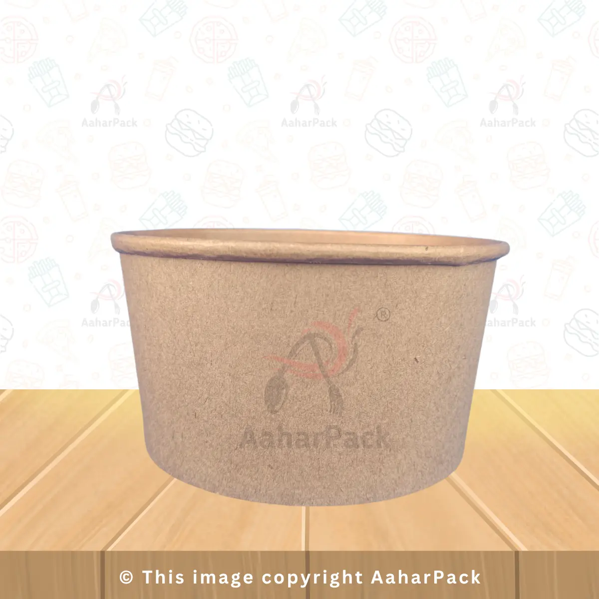 1000 ML Kraft Paper Salad Bowl – Large Disposable Bowl (Pack of 500)